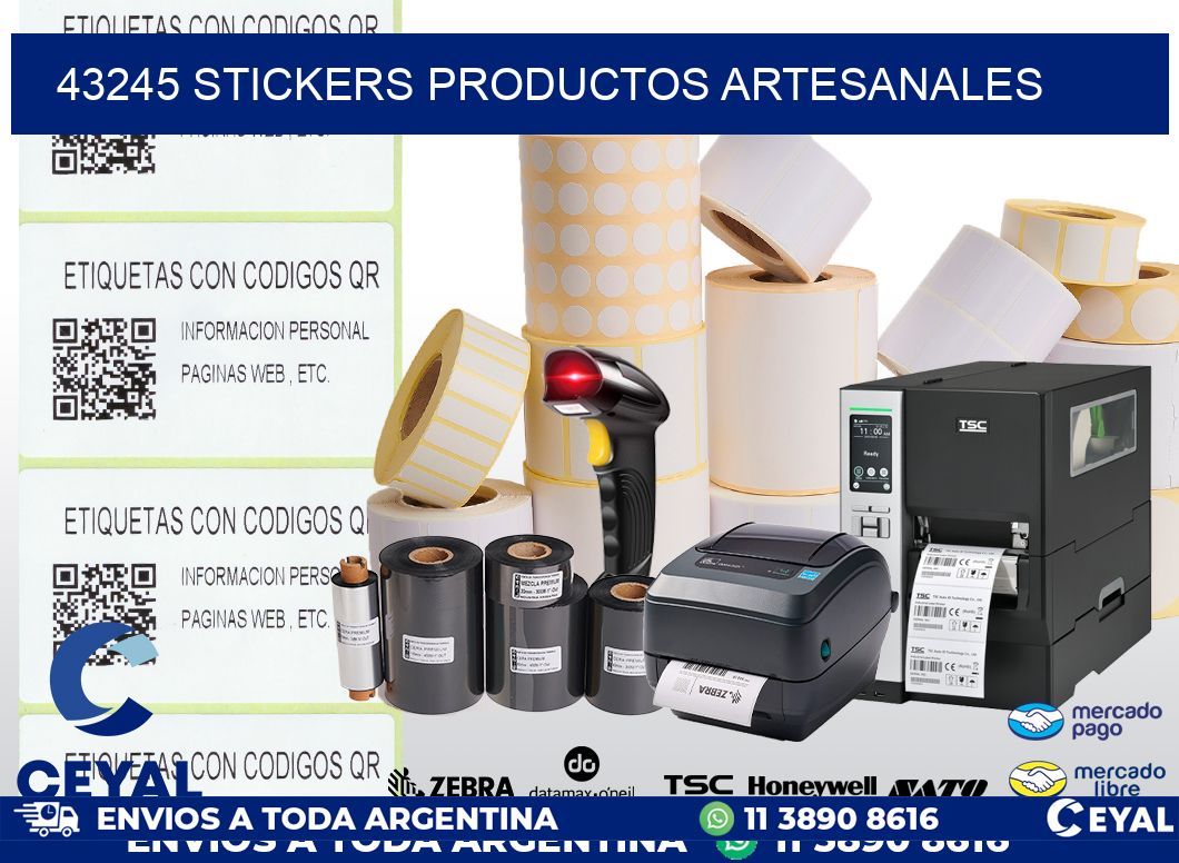 43245 stickers productos artesanales