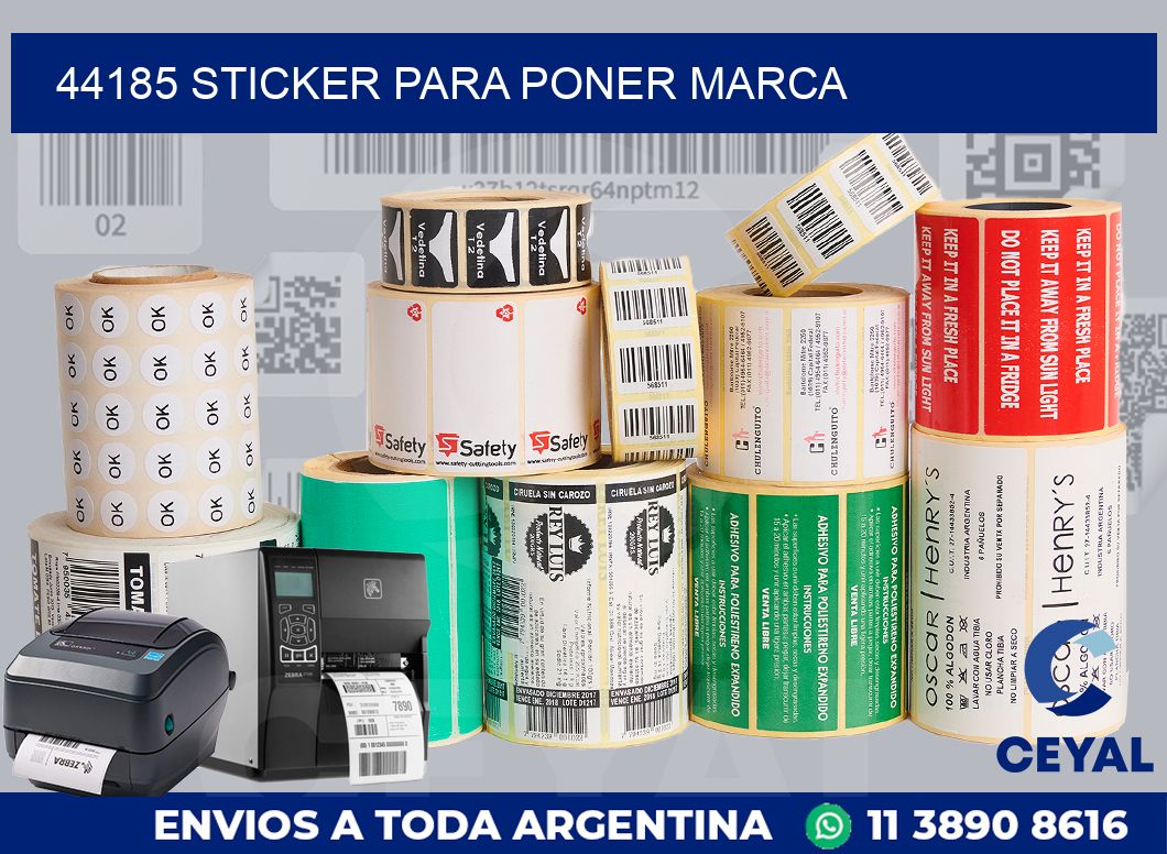 44185 STICKER PARA PONER MARCA