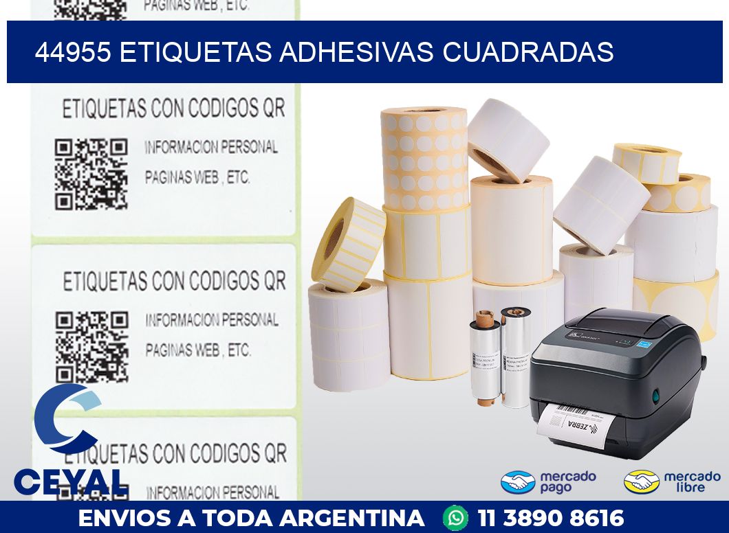 44955 ETIQUETAS ADHESIVAS CUADRADAS