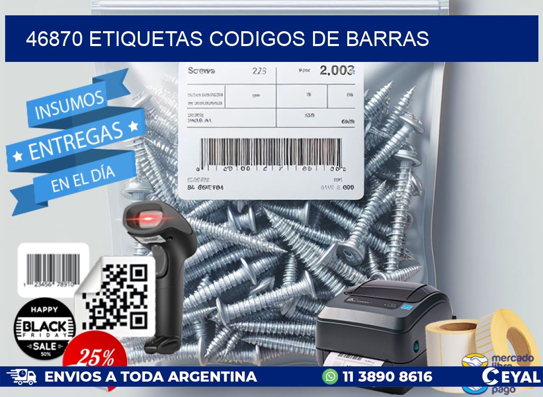 46870 etiquetas codigos de barras