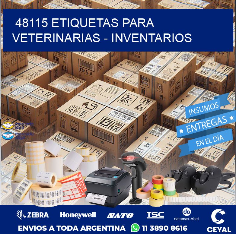 48115 ETIQUETAS PARA VETERINARIAS - INVENTARIOS
