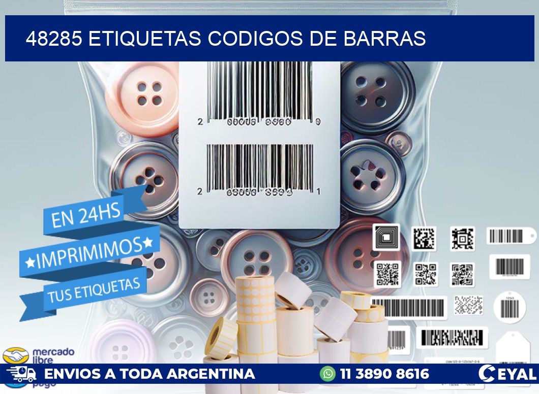 48285 etiquetas codigos de barras