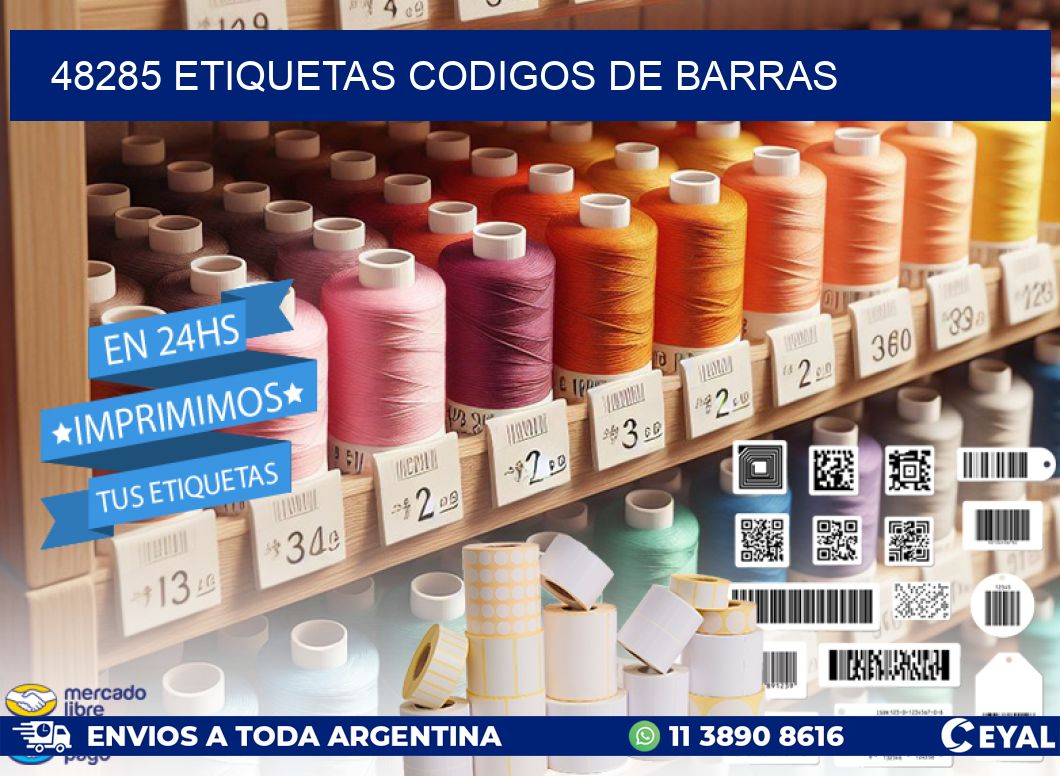 48285 etiquetas codigos de barras