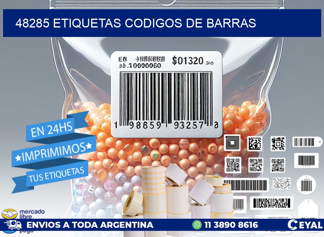 48285 etiquetas codigos de barras