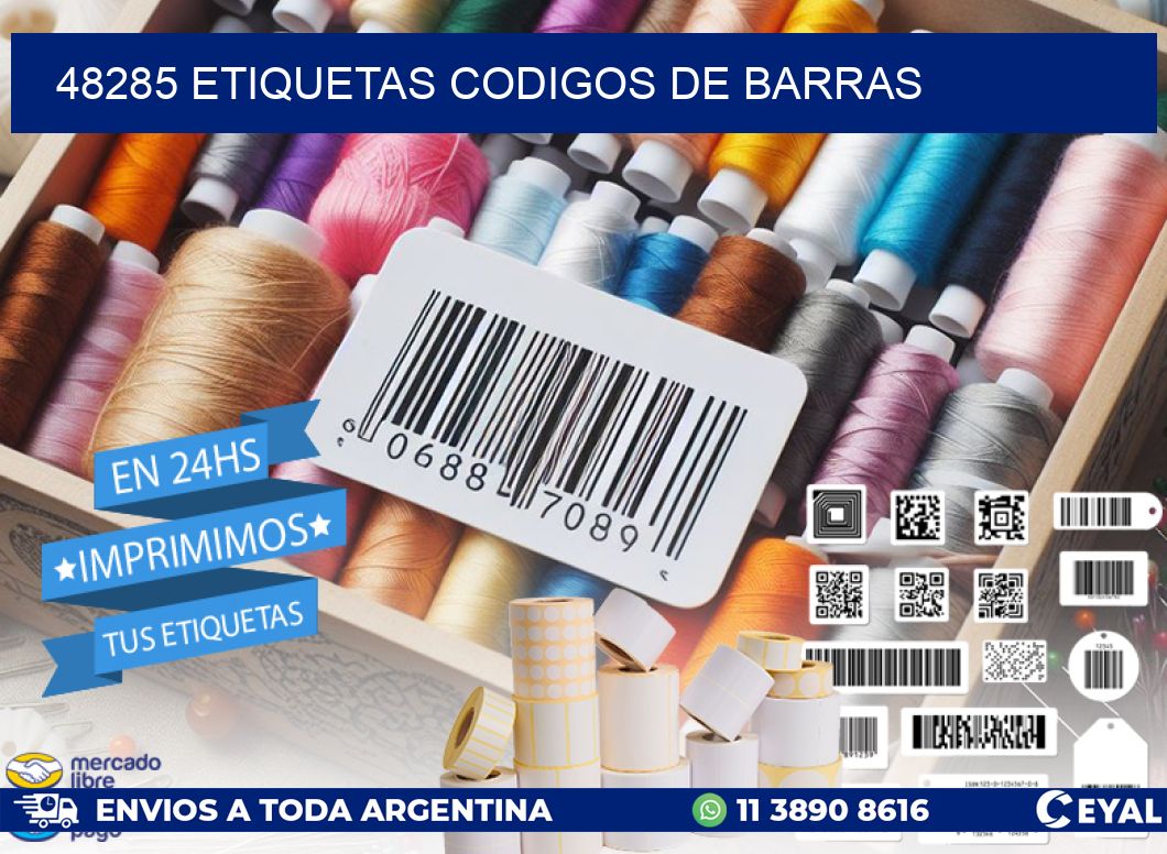 48285 etiquetas codigos de barras