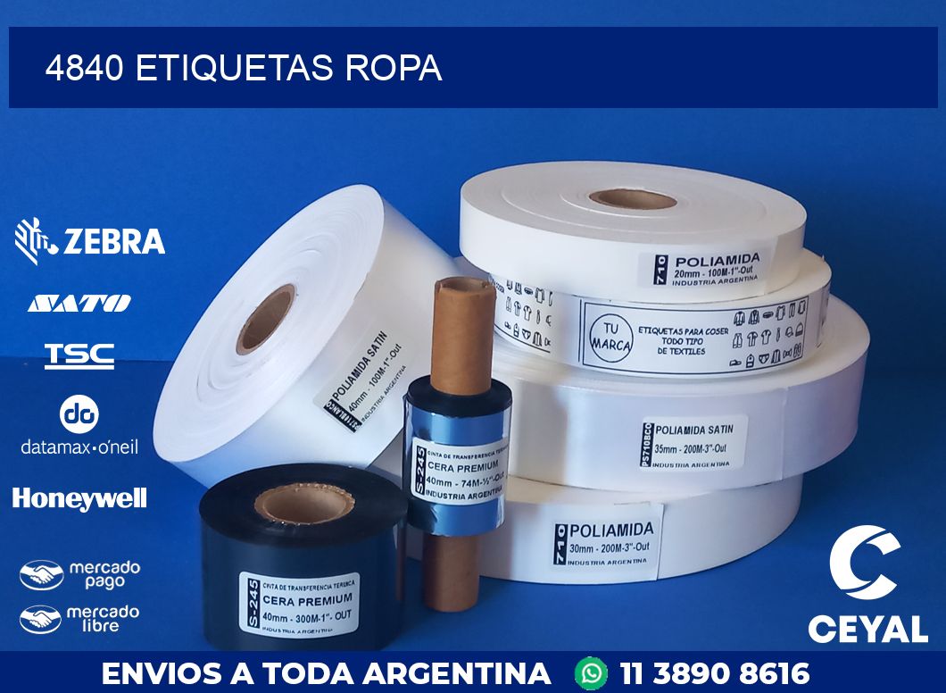 4840 ETIQUETAS ROPA