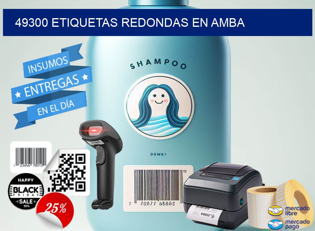 49300 ETIQUETAS REDONDAS EN AMBA