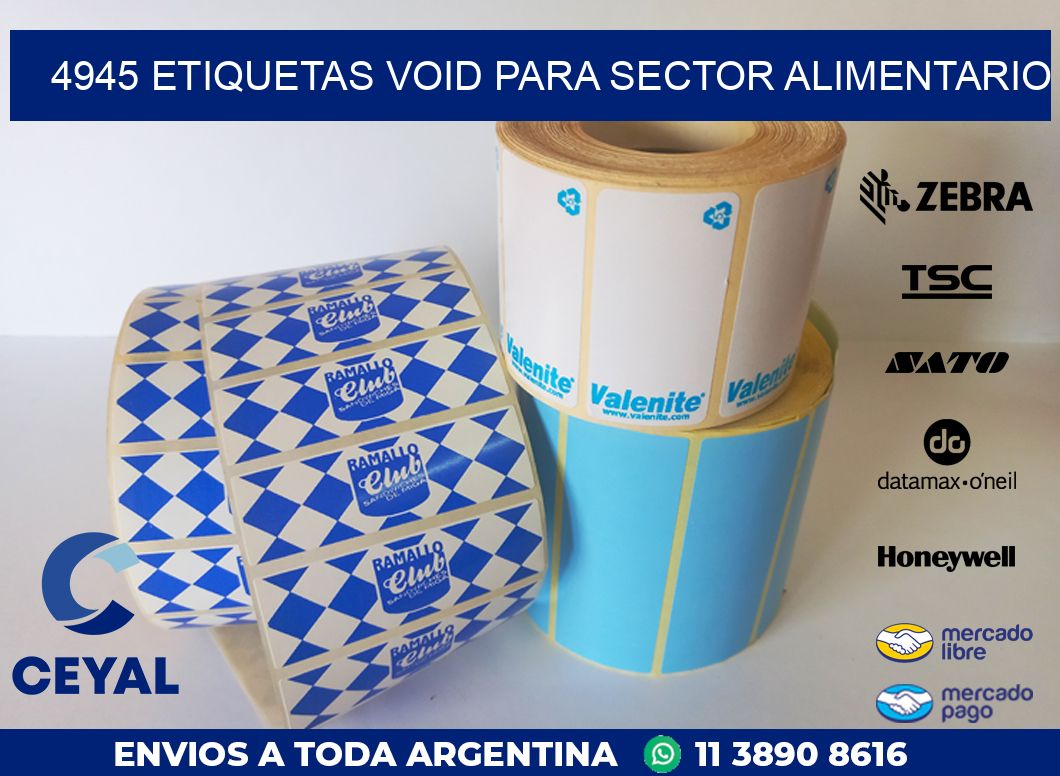 4945 ETIQUETAS VOID PARA SECTOR ALIMENTARIO
