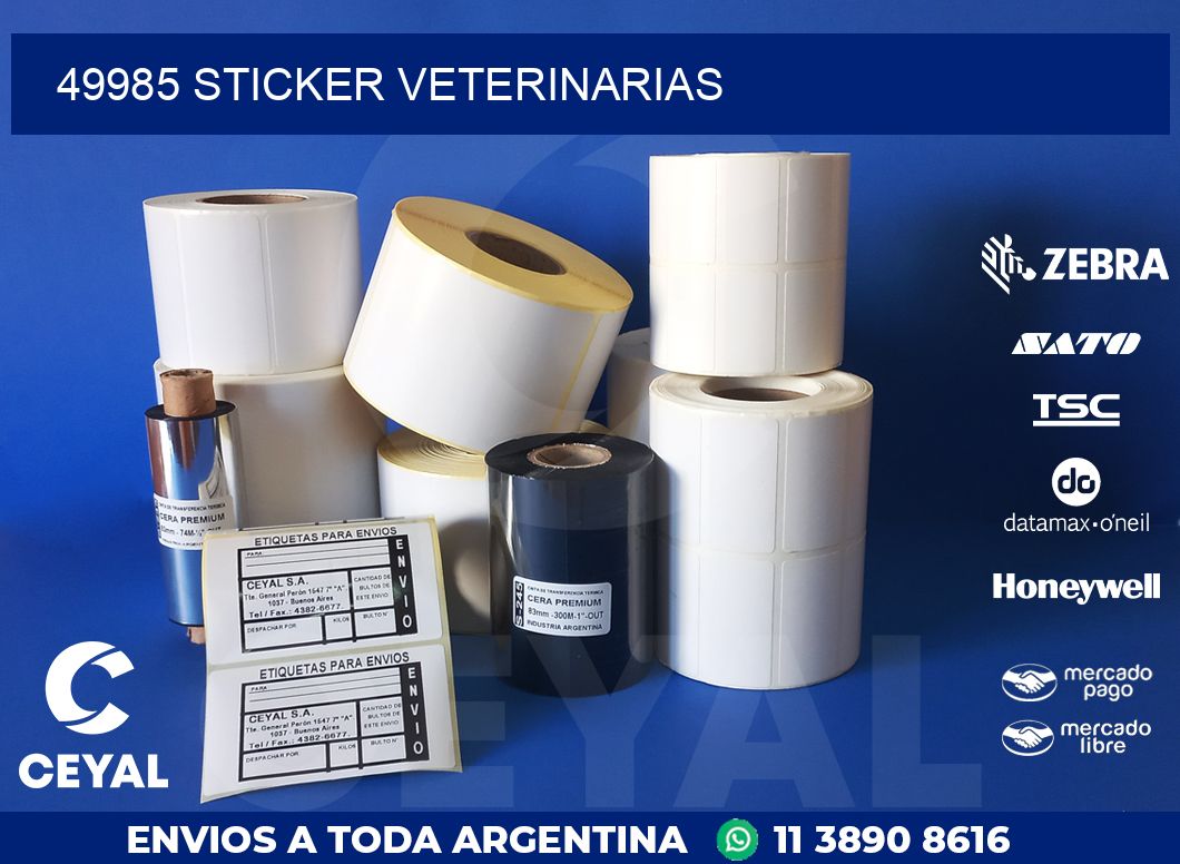 49985 STICKER VETERINARIAS