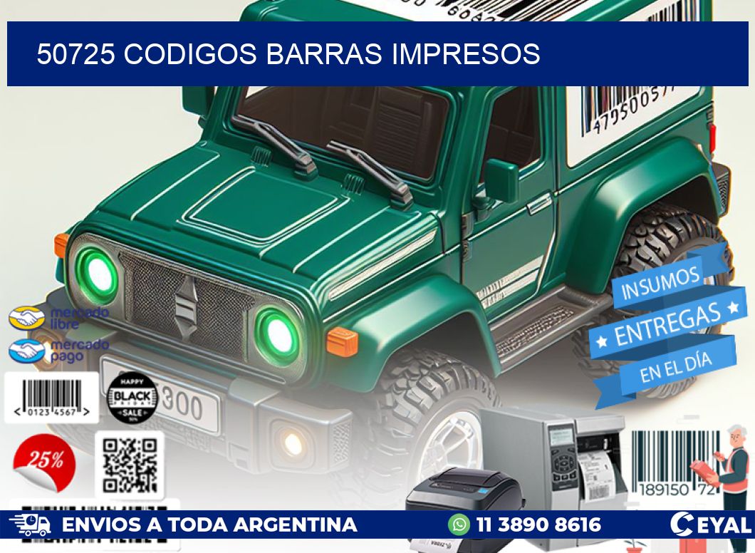 50725 CODIGOS BARRAS IMPRESOS