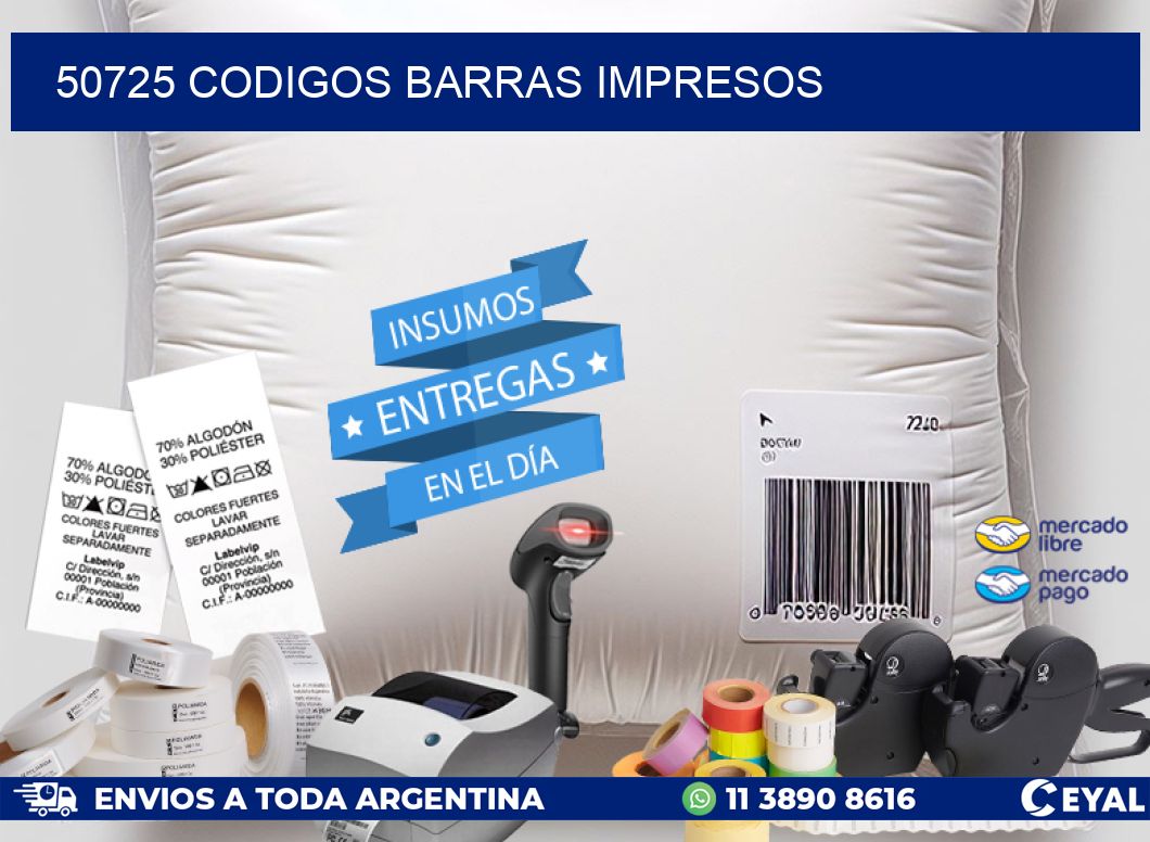50725 CODIGOS BARRAS IMPRESOS