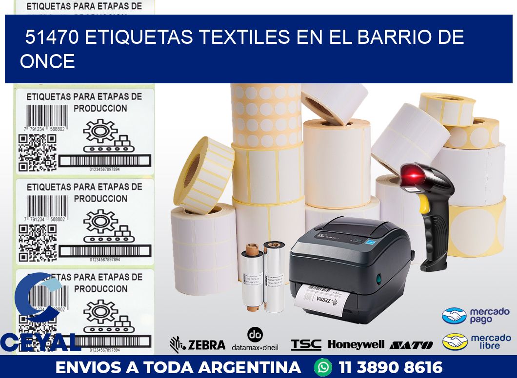51470 ETIQUETAS TEXTILES EN EL BARRIO DE ONCE