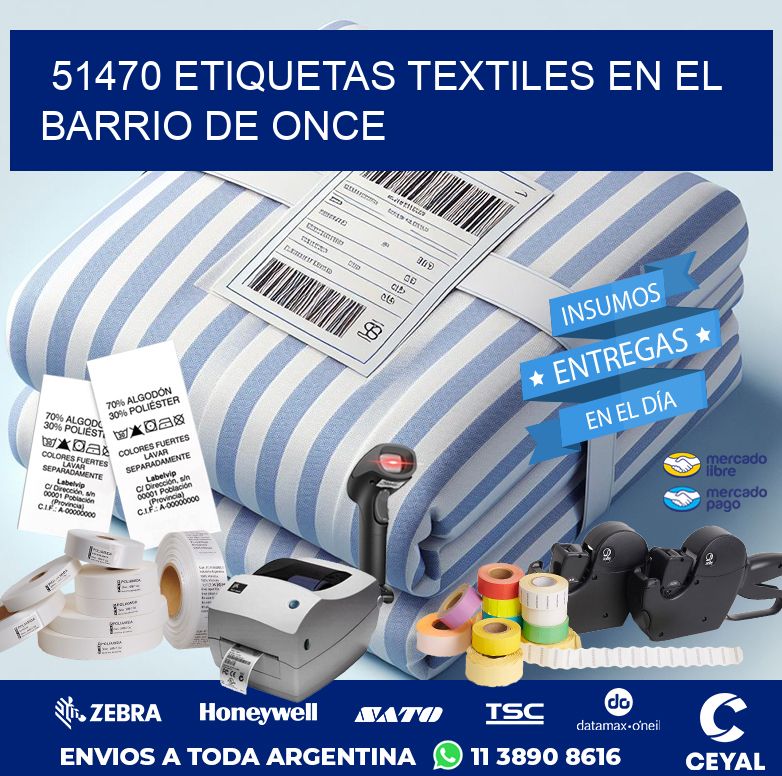 51470 ETIQUETAS TEXTILES EN EL BARRIO DE ONCE