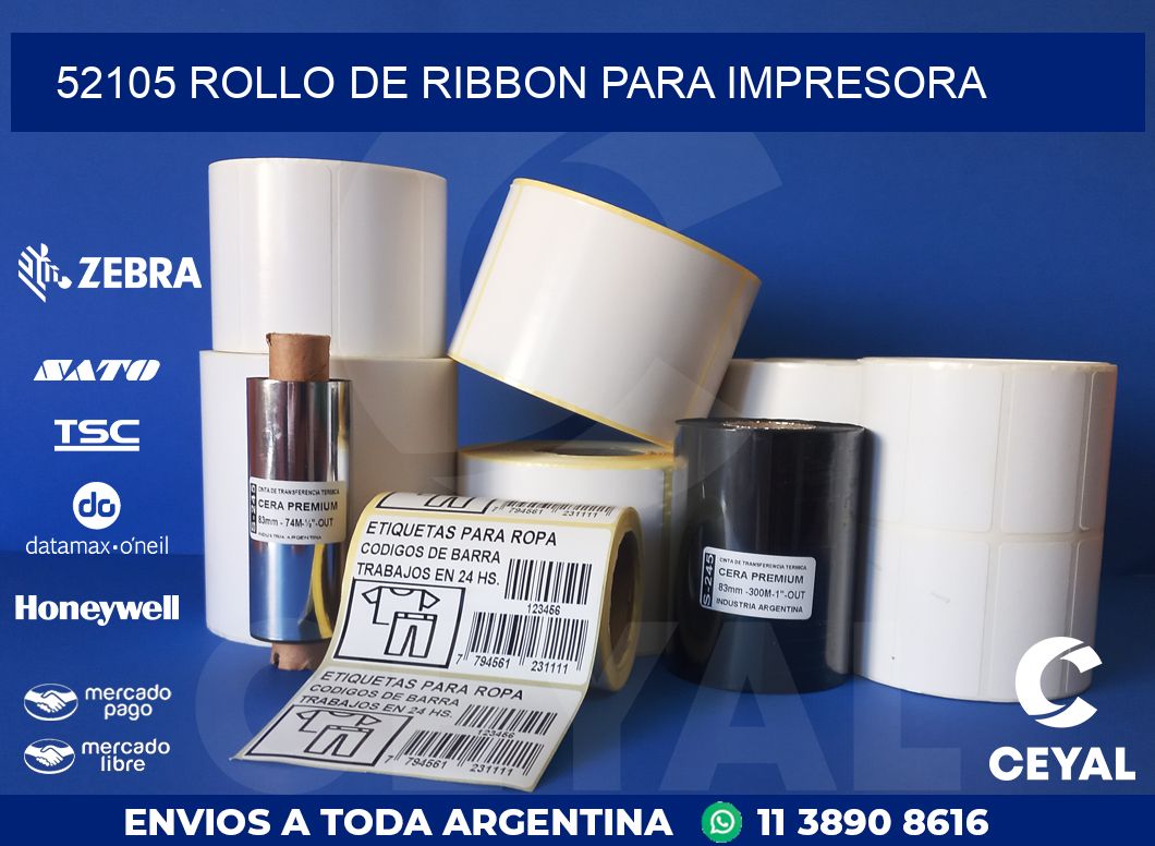 52105 ROLLO DE RIBBON PARA IMPRESORA