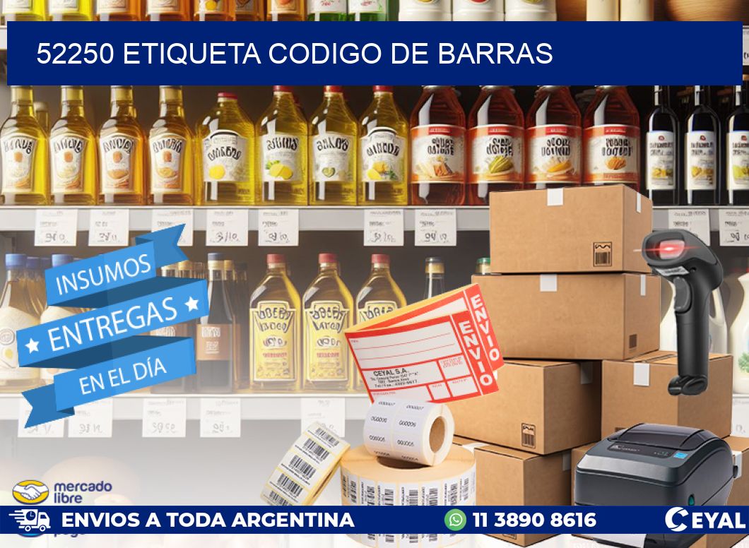 52250 etiqueta codigo de barras