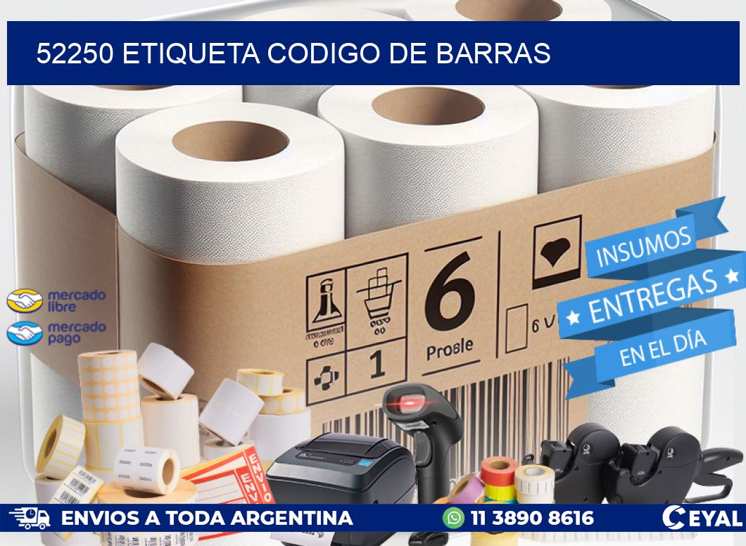 52250 etiqueta codigo de barras