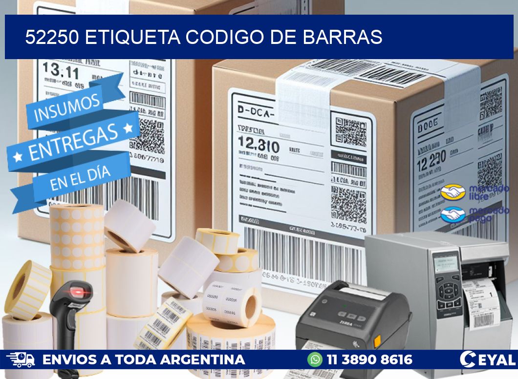 52250 etiqueta codigo de barras