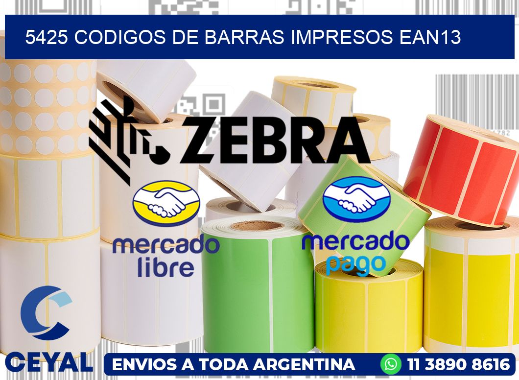5425 codigos de barras impresos ean13