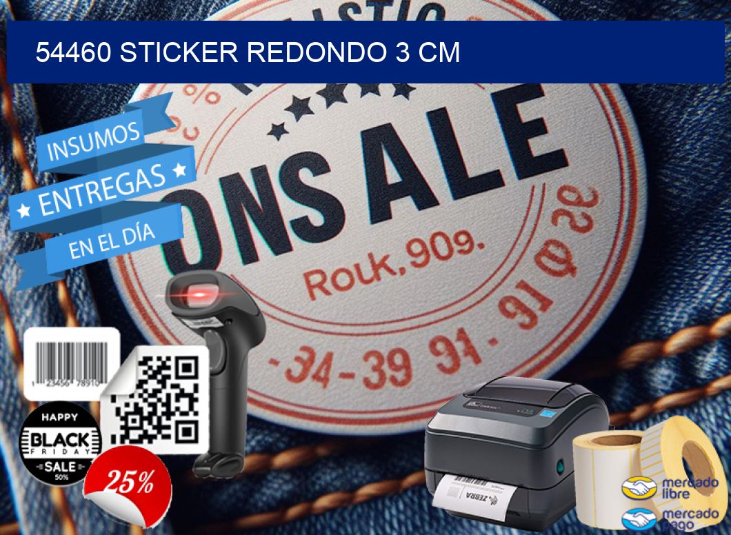 54460 STICKER REDONDO 3 CM