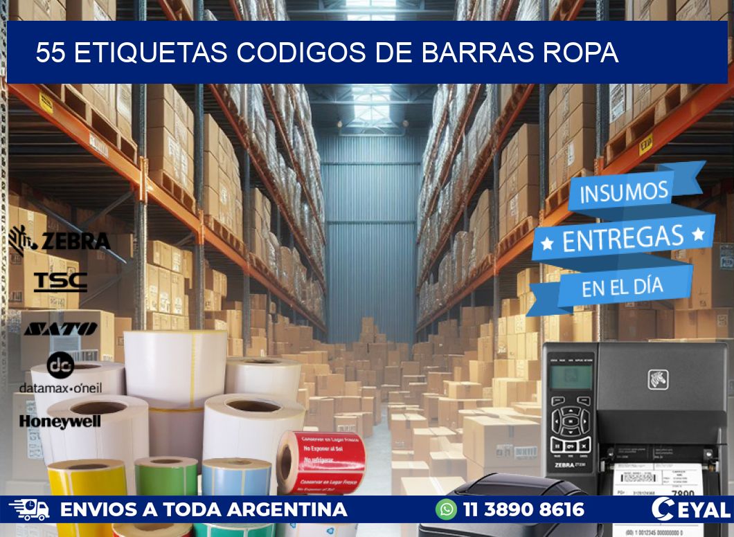 55 ETIQUETAS CODIGOS DE BARRAS ROPA