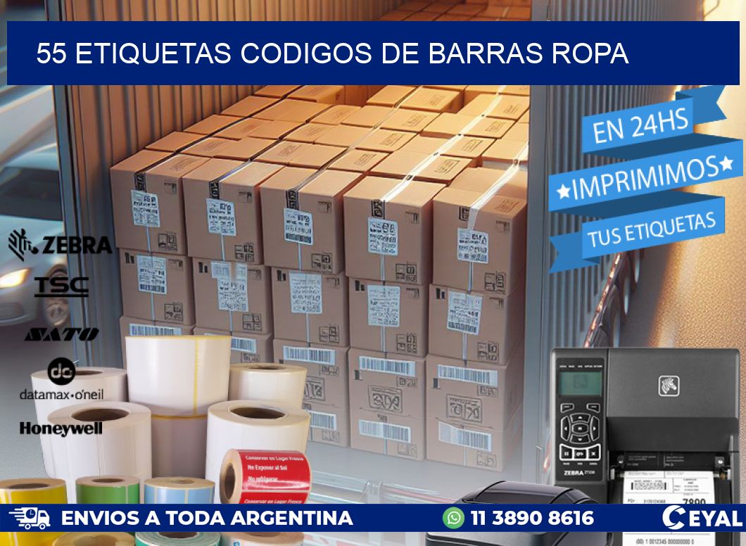 55 ETIQUETAS CODIGOS DE BARRAS ROPA