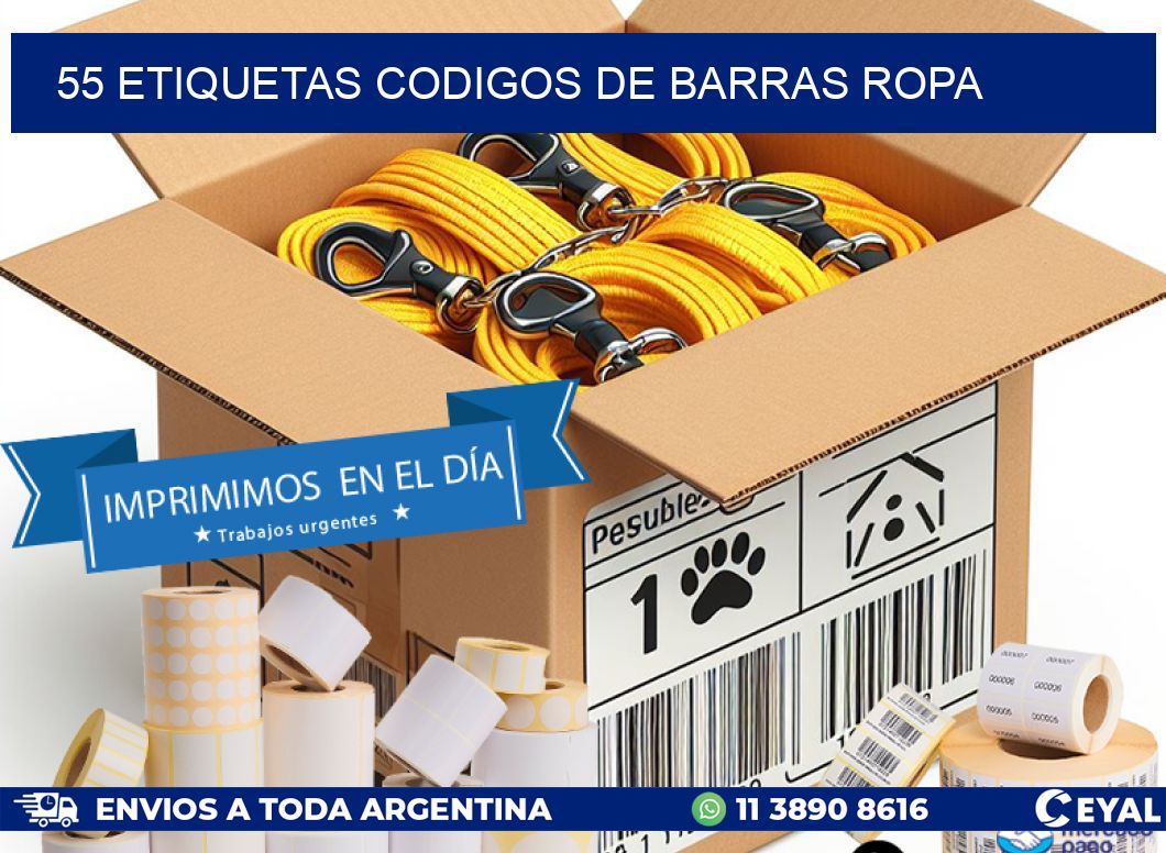 55 ETIQUETAS CODIGOS DE BARRAS ROPA