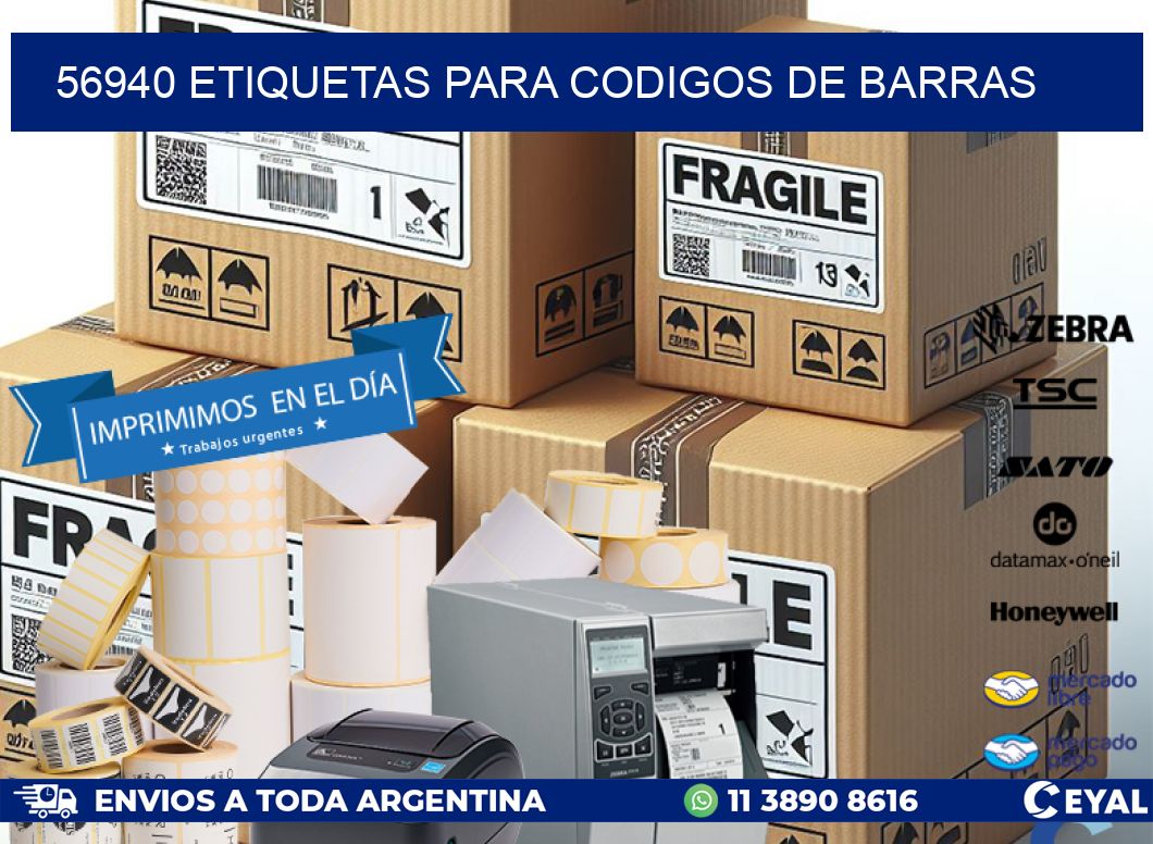 56940 ETIQUETAS PARA CODIGOS DE BARRAS