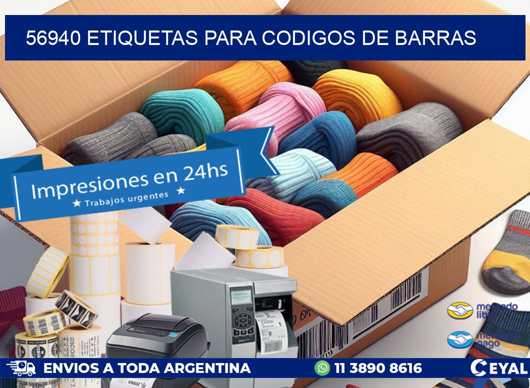 56940 ETIQUETAS PARA CODIGOS DE BARRAS