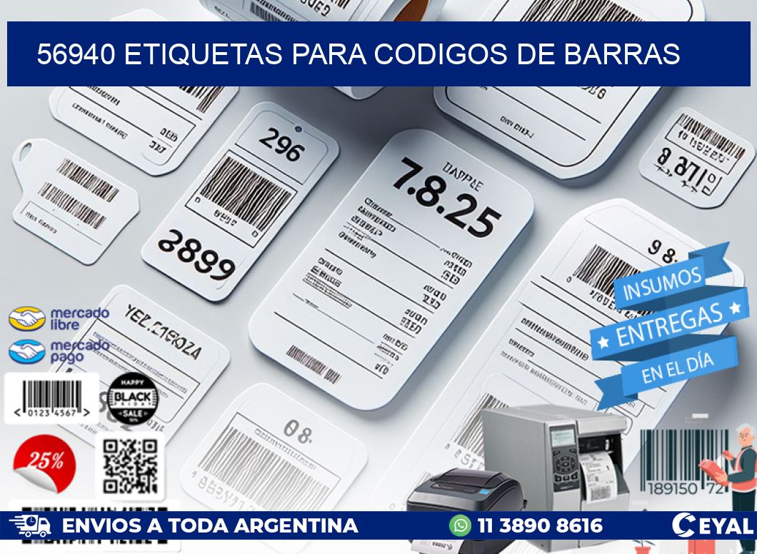 56940 ETIQUETAS PARA CODIGOS DE BARRAS