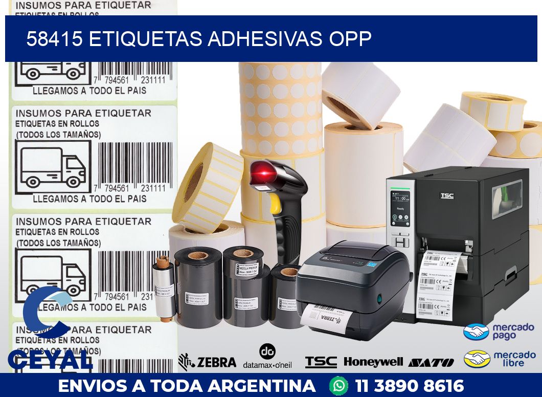 58415 ETIQUETAS ADHESIVAS OPP