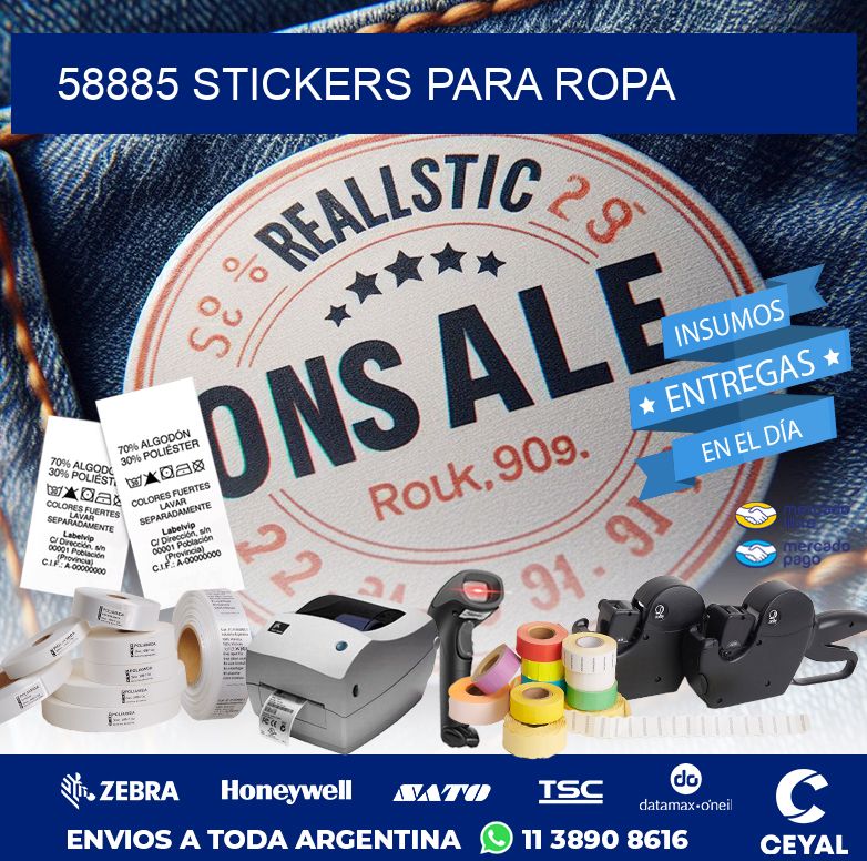 58885 STICKERS PARA ROPA