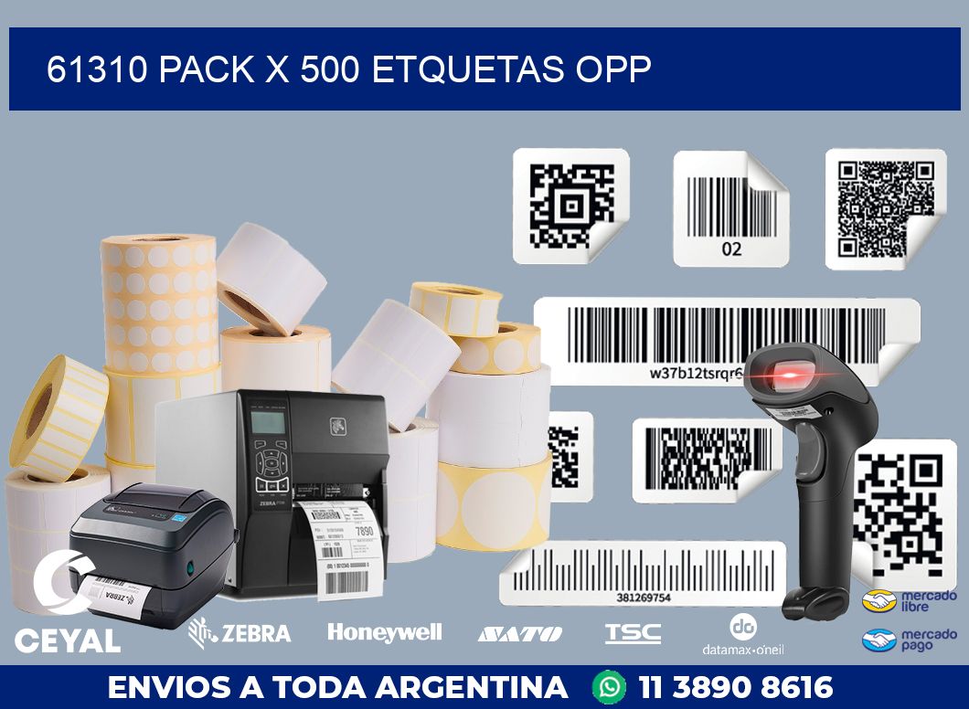 61310 PACK X 500 ETQUETAS OPP