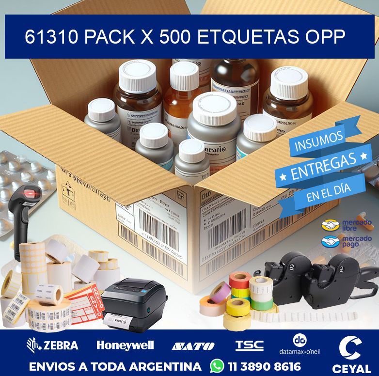 61310 PACK X 500 ETQUETAS OPP