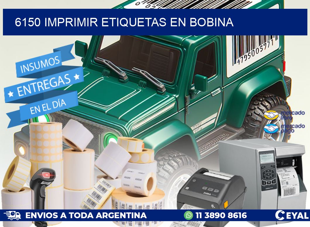 6150 imprimir etiquetas en bobina