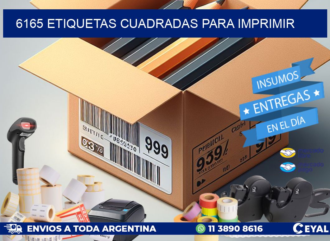 6165 Etiquetas cuadradas para imprimir