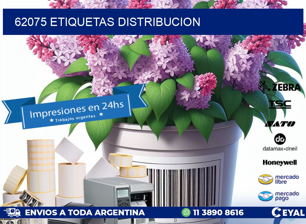 62075 etiquetas distribucion