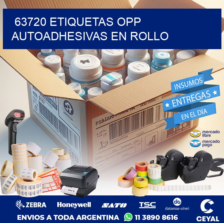 63720 ETIQUETAS OPP AUTOADHESIVAS EN ROLLO