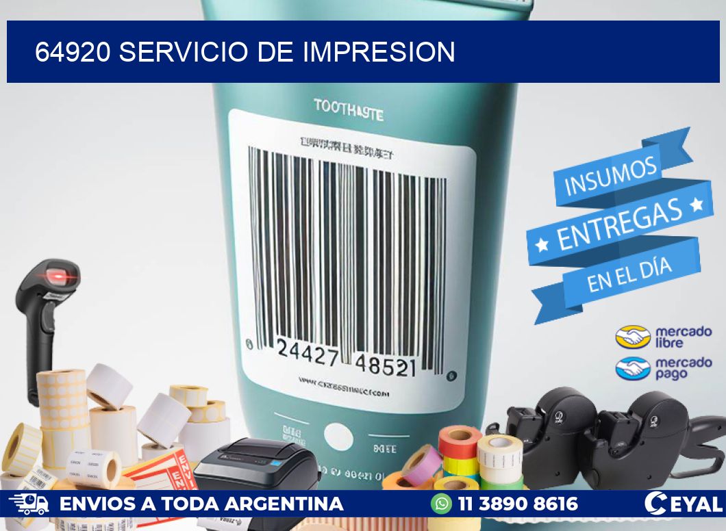 64920 SERVICIO DE IMPRESION
