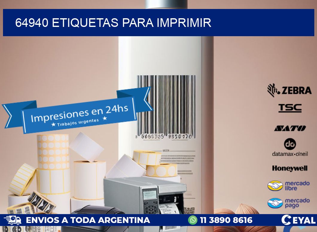 64940 etiquetas para imprimir