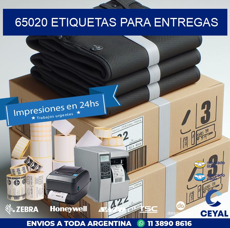 65020 ETIQUETAS PARA ENTREGAS