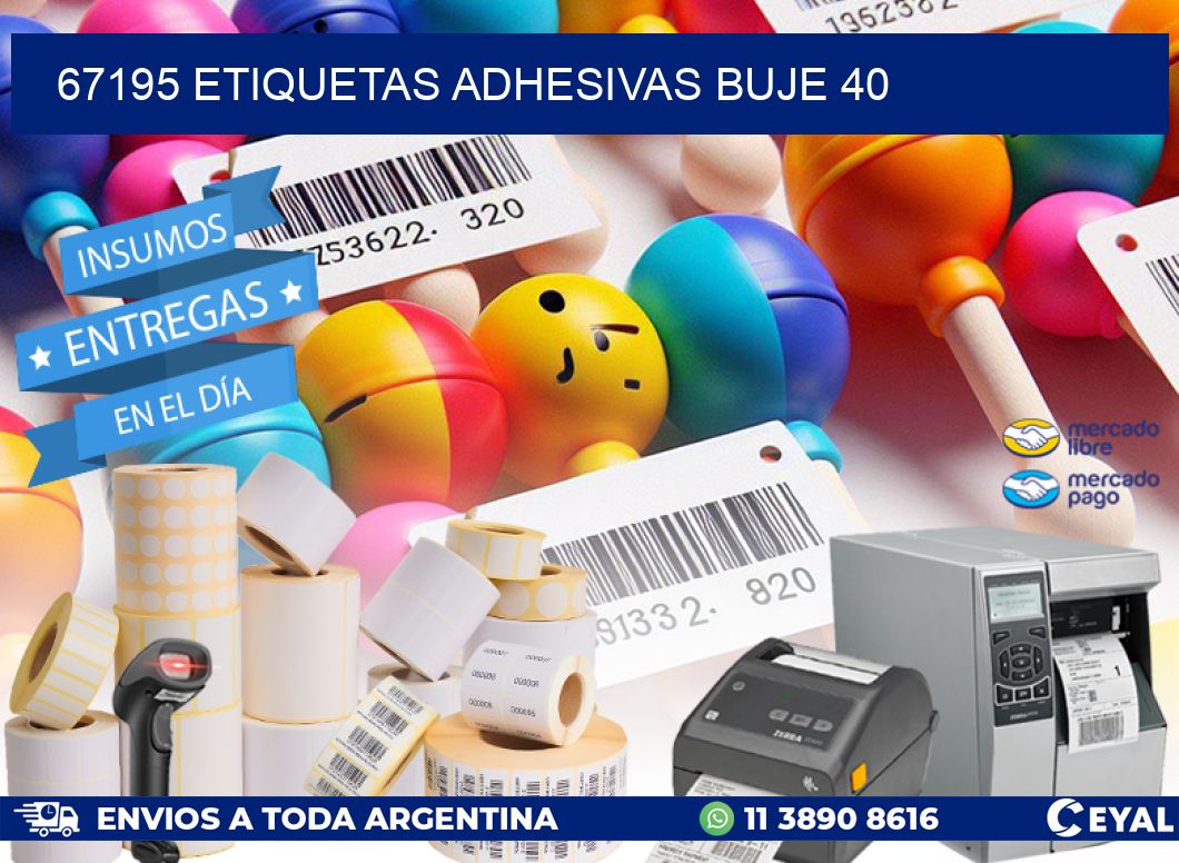67195 ETIQUETAS ADHESIVAS BUJE 40