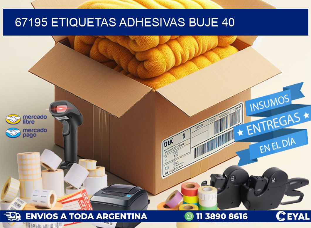 67195 ETIQUETAS ADHESIVAS BUJE 40