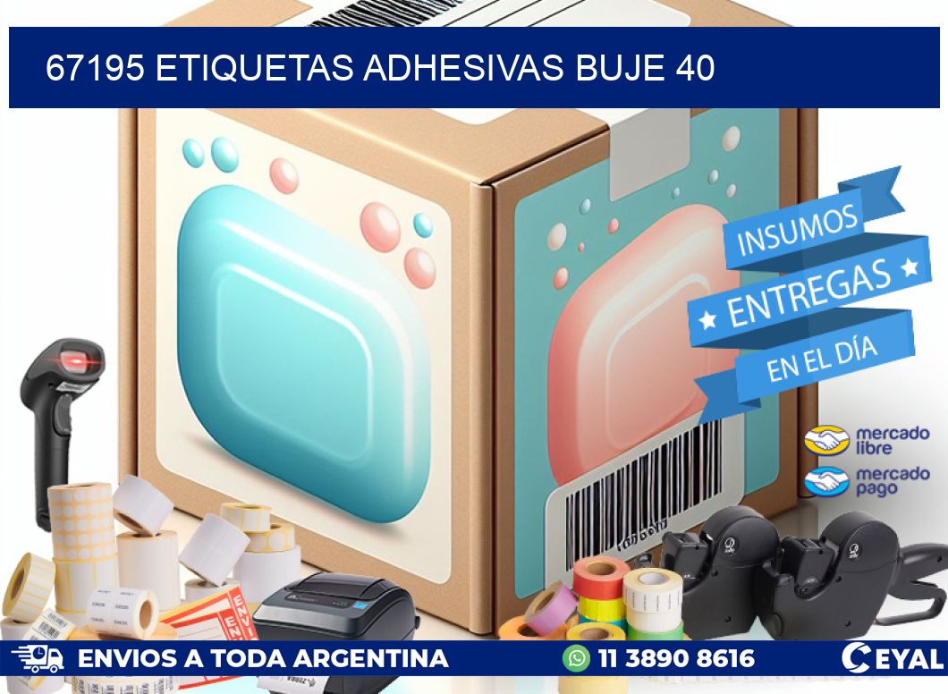 67195 ETIQUETAS ADHESIVAS BUJE 40