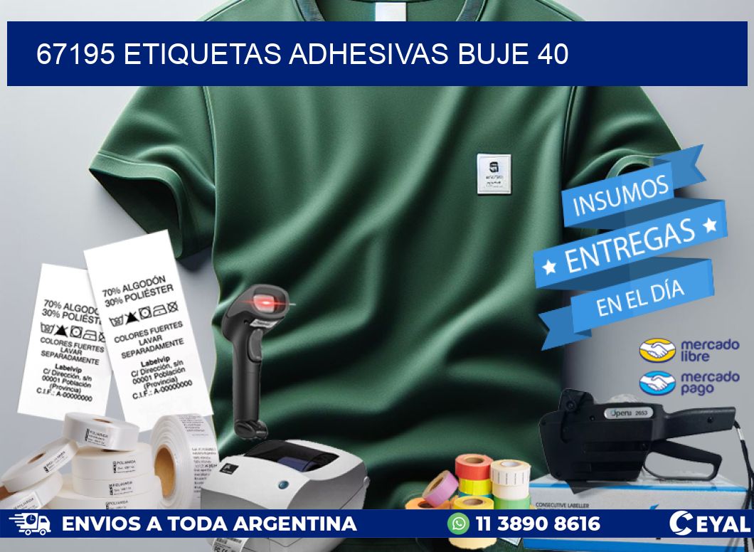 67195 ETIQUETAS ADHESIVAS BUJE 40