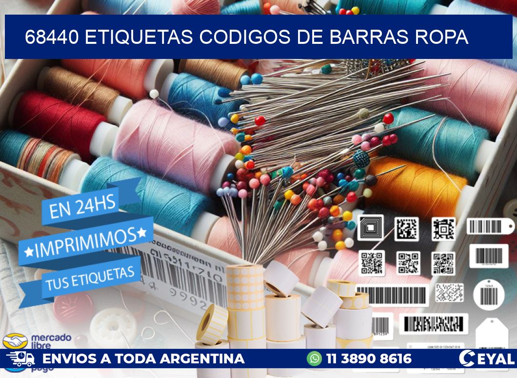 68440 ETIQUETAS CODIGOS DE BARRAS ROPA