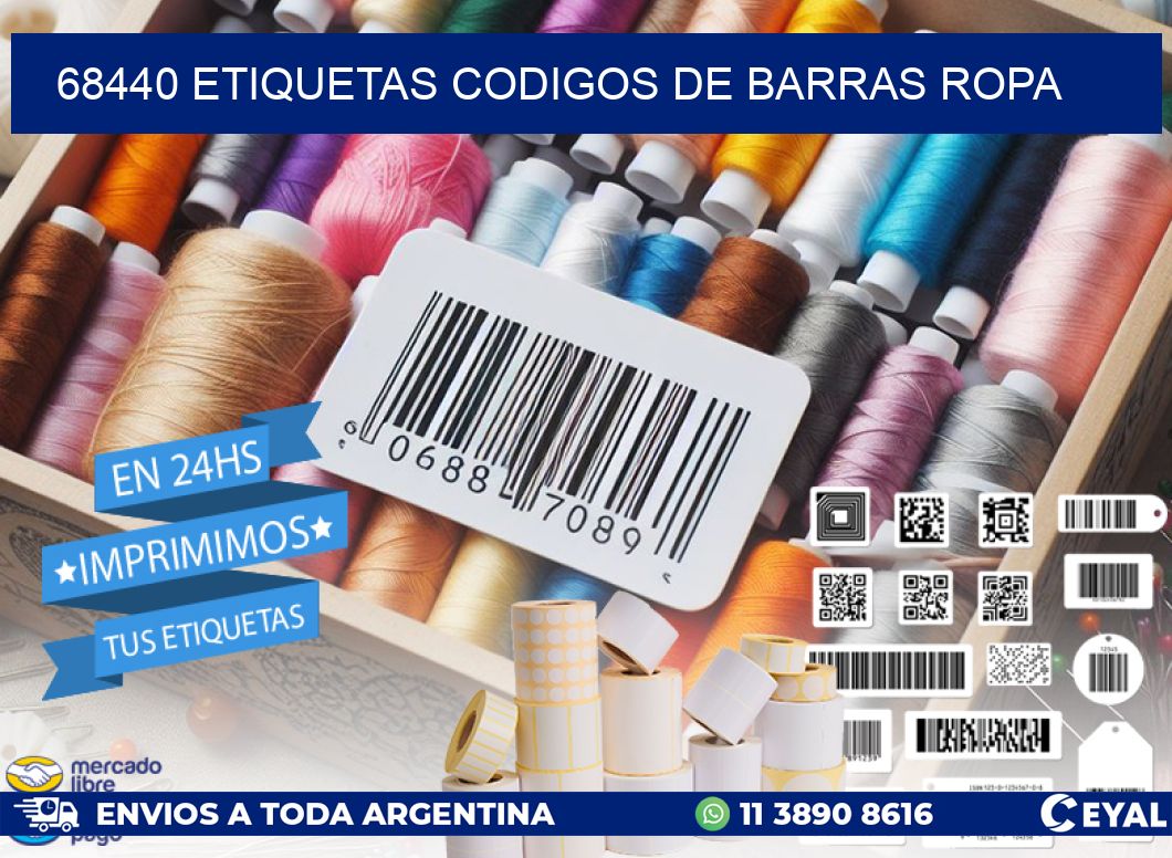 68440 ETIQUETAS CODIGOS DE BARRAS ROPA