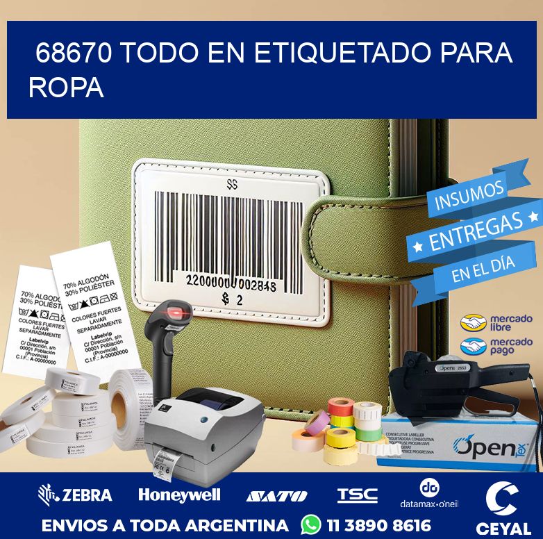 68670 TODO EN ETIQUETADO PARA ROPA