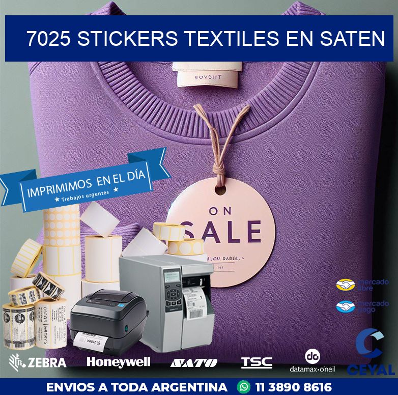 7025 STICKERS TEXTILES EN SATEN