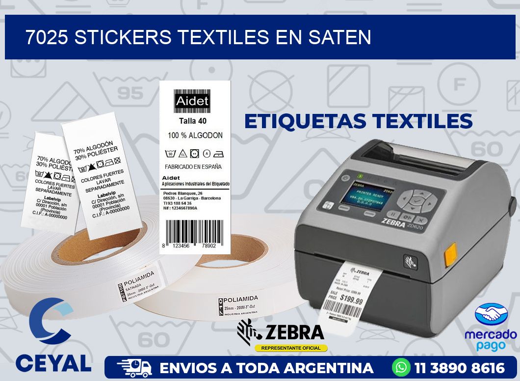 7025 STICKERS TEXTILES EN SATEN