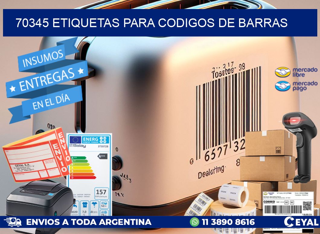 70345 ETIQUETAS PARA CODIGOS DE BARRAS